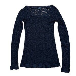 Y2K Moda International Black Goth Dark Fairycore Dark Romantic Lace Long Sleeve